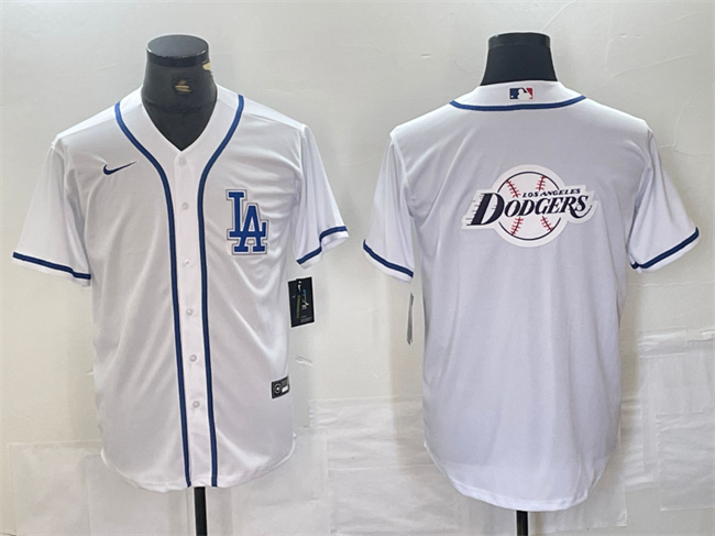 Men's Los Angeles Dodgers Team Big Logo White Cool Base Stitched Baseball Jersey Men's Los Angeles Dodgers Team Big Logo White Cool Base Stitched Baseball Jersey
